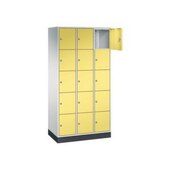 Schließfachschrank,RAL7035/RDS0959059,HxBxT 1950x920x500mm,3x5 Fächer