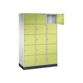 Großraum-Schließfachschrank,RAL7035/RDS1108060,HxBxT 1950x1220x500mm