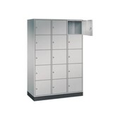 Großraum-Schließfachschrank,HxBxT 1950x1220x500mm,3x5 Fächer,Zyl.-Schl.