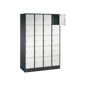 Schließfachschrank,RAL7021/RAL7035,HxBxT 1950x1220x500mm,4x5 Fächer