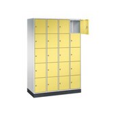 Schließfachschrank,RAL7035/RDS0959059,HxBxT 1950x1220x500mm,4x5 Fächer