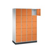 Schließfachschrank,RAL7035/RAL2000,HxBxT 1950x1220x500mm,4x5 Fächer