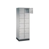 Schließfachschrank,HxBxT 1950x620x500mm,2x6 Fächer,Zyl.-Schl.,Sockel