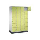 Schließfachschrank,RAL7035/RDS1108060,HxBxT 1950x1220x500mm,4x6 Fächer