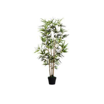 Kunstpflanze Bambus, H 1600mm, Polyester/Holz, Topf Kunststoff schwarz