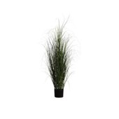 Kunstpflanze Gras, H 1300mm, PVC, Topf Kunststoff schwarz