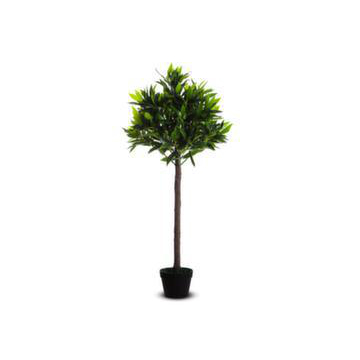 Kunstpflanze Olivenbaum, H 1250mm, PE/Holz, Topf Kunststoff schwarz