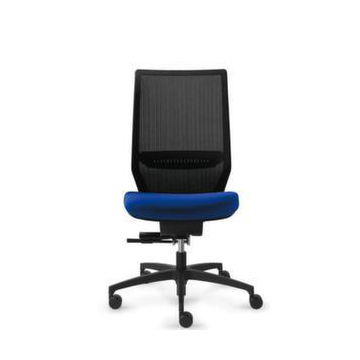 Bürodrehstuhl,Synchronmech.,Sitz Stoff blau,Sitz HxBxT 400-520x500x380mm