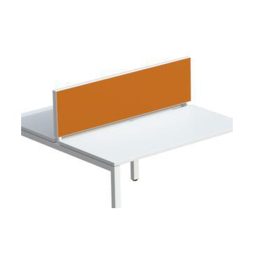 Tischtrennwand, HxBxT 330x1600x40mm, Wand Stoff, orange