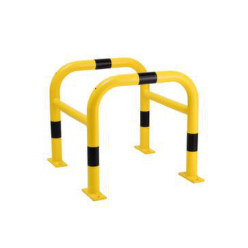Säulenschutz,f. außen,HxBxT 600x720x720mm,Stahl,gelb/schwarz,z. Aufdübeln