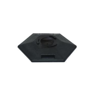 Fußplatte, f. Leitpin, HxØ 70x570mm, PVC, schwarz