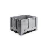 Palettenbox, HxLxB 760x1200x1000mm, 610l, HDPE, grau, Wände geschlossen