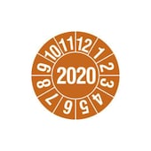 Prüfplakette, Monat (Typ 1), Aufkleber, Ø 30mm, Jahresfarbe 2026-gelb