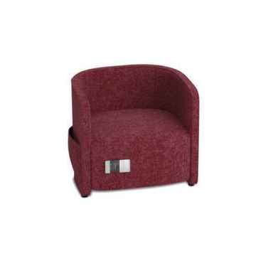 Sessel,1-Sitzer,Stoff rot,HxBxT 760x860x760mm,Steckdose,2xUSB,2 Taschen