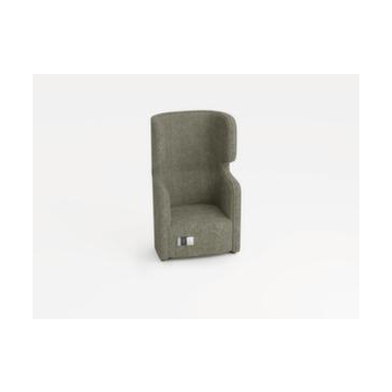 Sessel,1-Sitzer,schallabsorbierend,Stoff hellgrau,HxBxT 1330x860x760mm