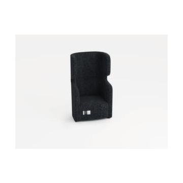 Sessel,1-Sitzer,schallabsorbierend,Stoff dunkelgrau,HxBxT 1330x860x760mm
