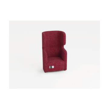 Sessel, 1-Sitzer, schallabsorbierend, Stoff rot, HxBxT 1330x860x760mm