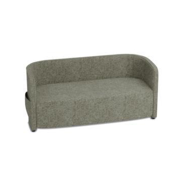 Sofa, 2-Sitzer, Stoff hellgrau, HxBxT 760x1570x760mm, 2 Seitentaschen