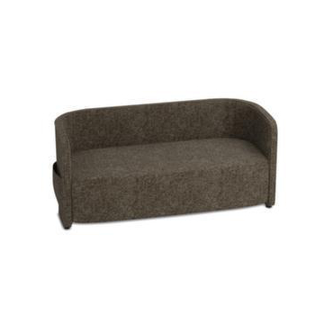 Sofa, 2-Sitzer, Stoff braungrau, HxBxT 760x1570x760mm, 2 Seitentaschen