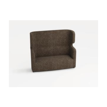 Sofa,2-Sitzer,schallabsorbierend,Stoff braungrau,HxBxT 1330x1570x760mm