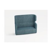 Sofa,2-Sitzer,schallabsorbierend,Stoff hellblau,HxBxT 1330x1570x760mm