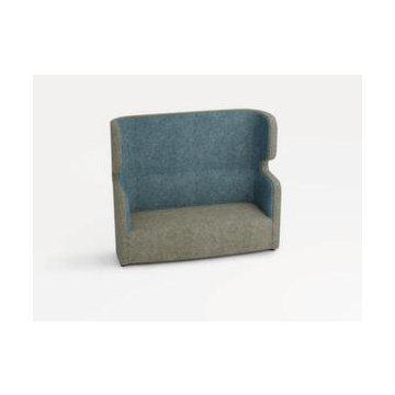 Sofa, 2-Sitzer, schallabsorbierend, Stoff hellgrau/hellblau