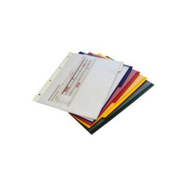 Blankoregister, f. DIN A4quer, Kunststoff, weiß, blau, rot, gelb, grün
