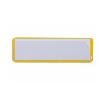 Etikettenhalter, HxL 58x100mm, Rückseite selbstklebend, gelb