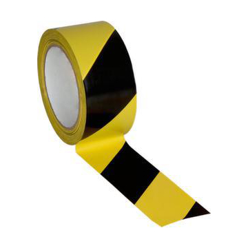 Bodenmarkierungsband,PVC,gelb/schwarz,Band LxB 33mx50mm