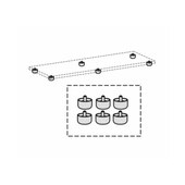 Bodenausgleichsschrauben, f. Büroschrank/-regal, f. Schrank B 1200mm