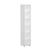 Büroschrank, HxBxT 2160x400x420mm, 5xHolzboden, 6 OH, Korpus weiß