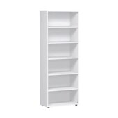 Büroregal, HxBxT 2160x800x400mm, 5xHolzboden, 6 OH, Korpus weiß