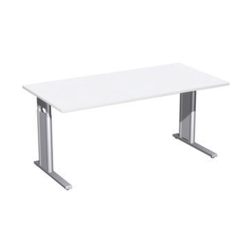Höhenverstellbarer Schreibtisch, HxBxT 680-800x1600x800mm, Dekor weiß