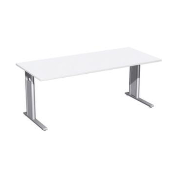 Höhenverstellbarer Schreibtisch, HxBxT 680-800x1800x800mm, Dekor weiß