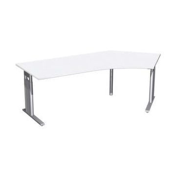 Höhenverstellbarer Winkel-Schreibtisch, Dekor weiß