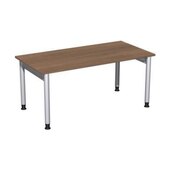 Höhenverstellbarer Schreibtisch,HxBxT 680-820x1600x800mm,Platte Nussbaum