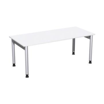 Höhenverstellbarer Schreibtisch, HxBxT 680-800x1800x800mm, Dekor weiß