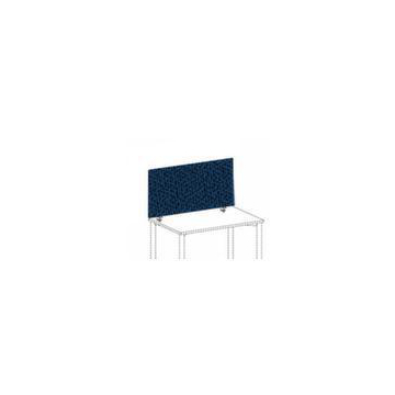Tischtrennwand, HxB 600x1400mm, Winkel 90-180°, Wand Stoff, blau