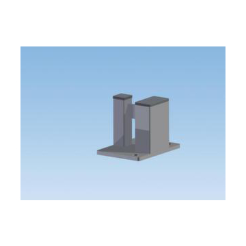 T-Pfosten, f. Trennwandsystem, H 2200mm, Stahl pulverbesch., RAL5002