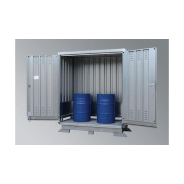 Gefahrstoff-Container, f. wasserg./brennbare Stoffe, Lagerung passiv