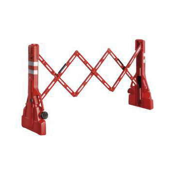 Scherensperre,Pfosten H 1100mm,HxB 1100x0-2200mm,rot/weiß,PVC,rot/weiß