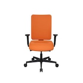 Bürodrehstuhl, Synchronmech., m. Armlehnen, Sitz Stoff orange