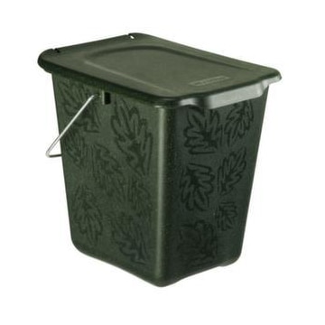 Abfallbehälter, 7l, HxBxT 252x208x260mm, Korpus Biokunststoff grün