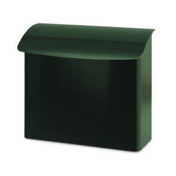Wandbriefkasten,Metall,grün,HxBxT 420x415x160mm,Einwurf/Entnahme oben