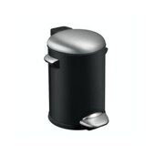 Edelstahl-Tretabfallbehälter,3l,HxØ 262x167mm,Innenbehälter Kunststoff
