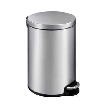 Edelstahl-Tretabfallbehälter,20l,HxØ 455x292mm,Innenbehälter Kunststoff
