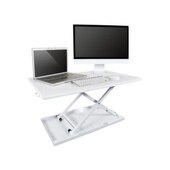 Hvst. Schreibtischaufsatz,HxBxT 70-400x800x565mm,Platte weiß,Gestell weiß