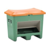 Streugutbehälter, 200l, HxLxB 690x890x600mm, GFK, grün, Deckel orange