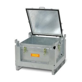 Lithium-Ionen Lagerbehälter, 120l, HxBxT 580x715x715mm, feuerverzinkt