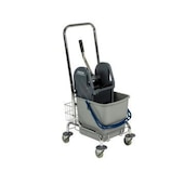 Nasswischwagen,Eimer 1x27l blau,Mopp-Presse,Gestell Metall,4 Lenkrollen